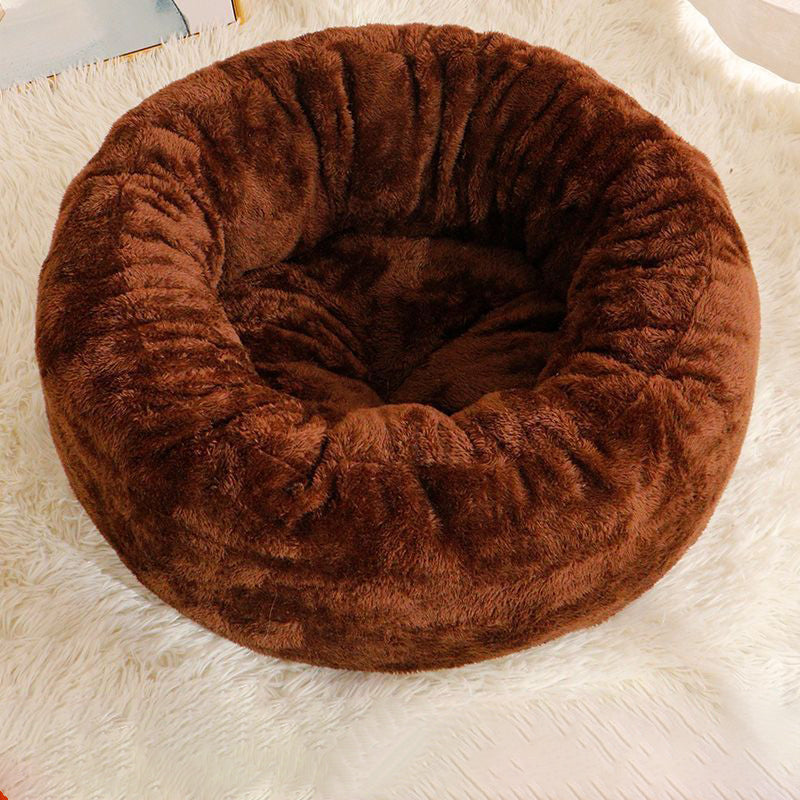 Round Plush Donut Bed