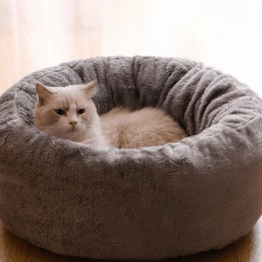 Round Plush Donut Bed
